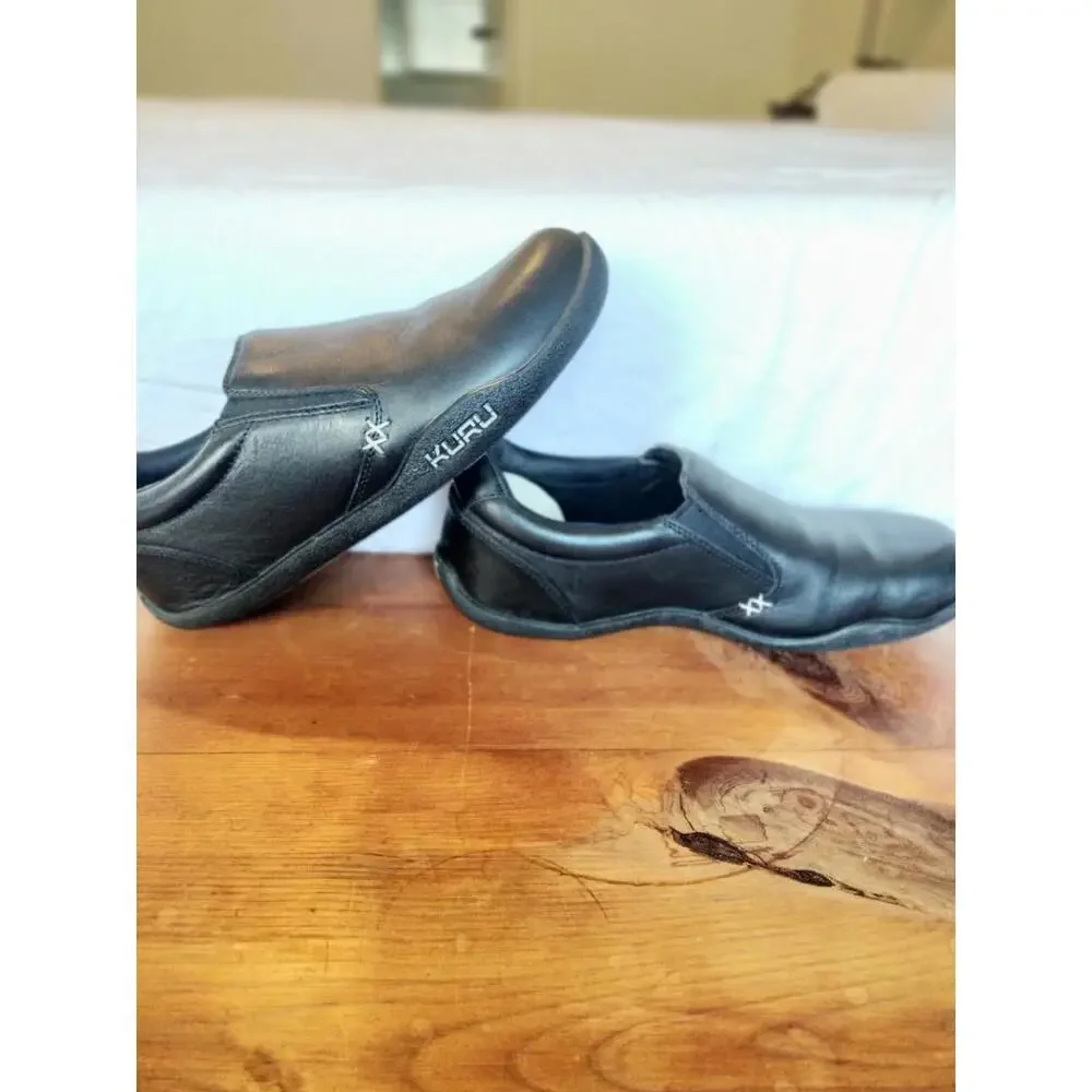 Kuru Kivi Black‎ Leather Slip On Shoes Women's Size 11 Comfort Casual Loafers